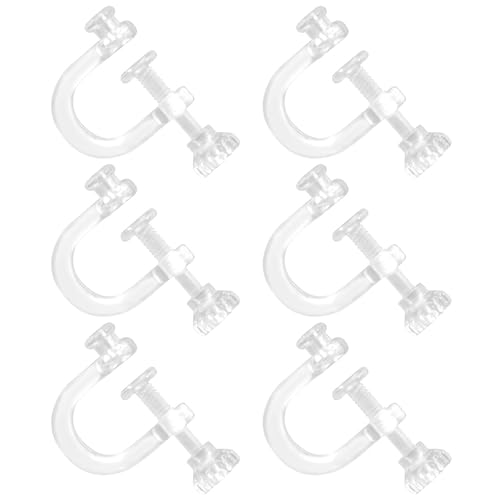 6PCS Clips para Aretes Transparentes de Resina
