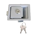 DRAUXI Cerradura de puerta de entrada de remo mejorada for RV, manija de pestillo, perilla de tirador for barco, RV, cerradura del cajón del gabinete for autocaravana Reemplazo directo(Bianco)