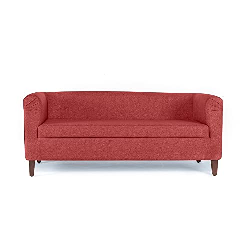 Image of Wakefit Sofa Set | 3 Year Warranty | Sofa 5 Seater, 5 Seater Sofa for Living Room, Wooden Sofa Set, Sofa Set 3+1+1 Seater - Miami(Omega : Red)
