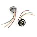 uxcell 2 Pcs 1157 BAY15D Turn Signal Brake Light Bulb Socket Wire Harness Connector