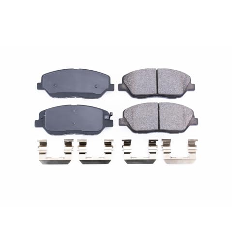 Image of PowerStop Front Brake Pads for Kia Borrego 2009-11 - Z17 Ceramic Brake Pads with Installation Hardware, 17-1385