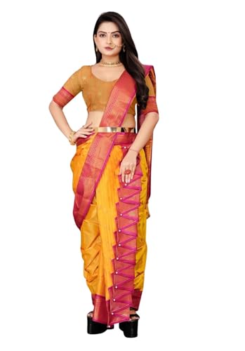 Paithani Nauvari Cotton Silk Saree | Maharashtrian Marathi Style ...