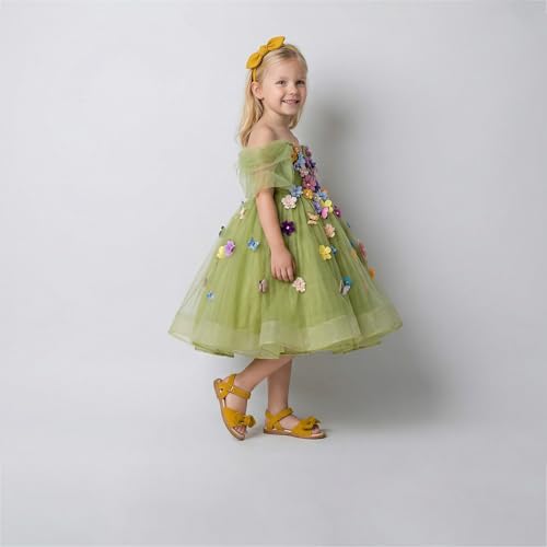 Image of THEE BRON Toddler Girls Sandals Wedding Flower Girl Dress Shoes Open Toe Flats