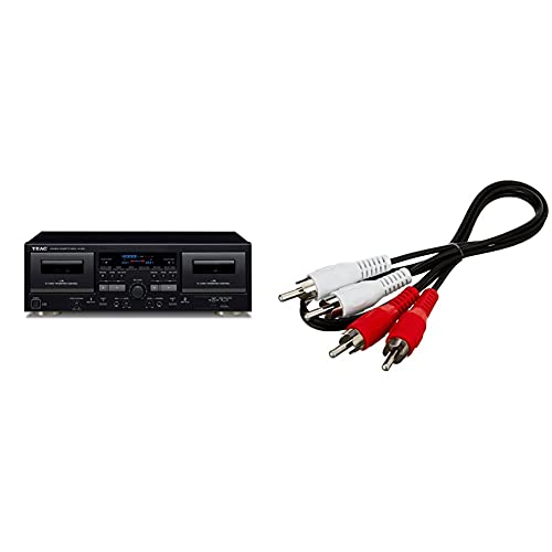 Teac W-1200 Cassette Deck 2Cubierta Negro - Grabadora + Goobay...