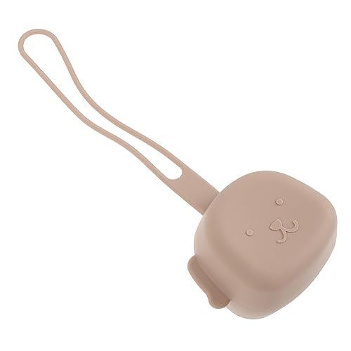 Toddmomy Cartoon Style Pacifier Case Reusable Silicone Pouch Bibs Pacifier Box for Travel