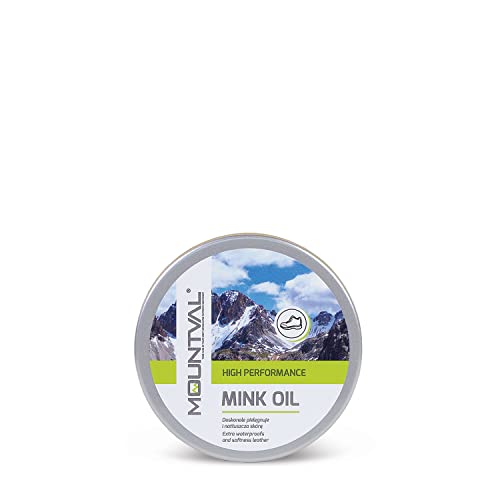 Mountval El Aceite de Visón, Aceite de Calidad para Zapatos, Nutre a Prueba de Agua y Protege los Zapatos para Exteriores Hechos de Cuero, 100 ml Cover