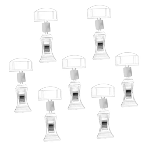 ELAYARD 7個 価格タグクリップ 転式 ダブルクリップデザイン 卓上 棚 モニター対応 店舗用値札ホルダー 小売店 飲食店 スーパーマーケット向