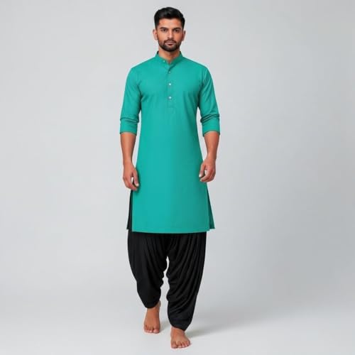 Image of Mens Pure Coton Kurta Dhoti Set | Traditional Ethnic Wear for Festive & Wedding Men's Cotton Kurta with Dhoti Set | Comfortable Ethnic Traditional Outfit Stylish Men's Cotton Kurta Dhoti Set.