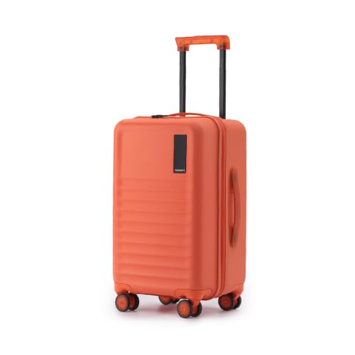 Cabin Carry-on Suitcase|55.5cm|40L|German Makrolon Polycarbonate|TSA Lock|8 Silent Ninja Run Wheels|YKK Zippers & Spill-Proof Pocket|For 2-4 Day Trips|Mokobara Aisle Trunk Luggage|Orange (Stardust)