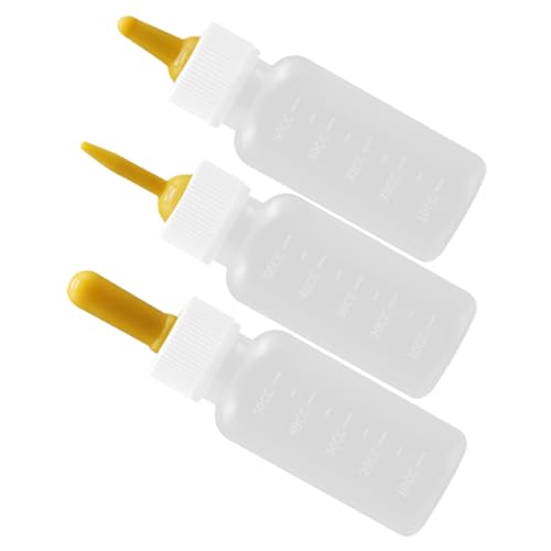 MUELODSIC 3 Piezas Unidades Biberones Silicona para Mascotas Alimentación Control Leche Maternizada Cachorros Gatos Pequeños
