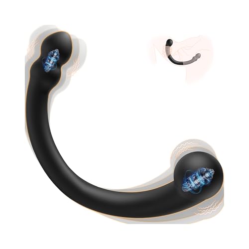 Tagnaff Anal Dildo Vibrator für Präzise Prostata G-Punkt Stimulation mit 2×10 Vibration 30cm Handgeführte Doppeldildos Analvibratoren APP Analplug Sex Spielzeug für Männer Frauen Paare Anfänger