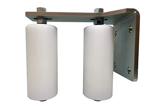 🛒 Flash Sale Slide Gate Guide Roller L Rear Post Bracket Universal Heavy Duty Adjustable Dual Nylon Rollers Gate Support Assembly for Sliding Rolling Gates – Eagle Guide Rollers (6")