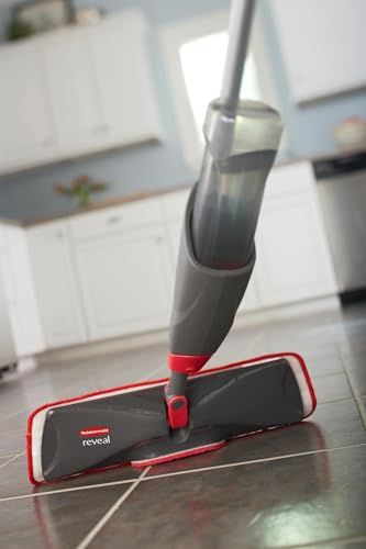 Rubbermaid Reveal Spray Mop, Bundles: 1 Mop, 1 Multi-Surface Microfiber Pads, 1 Refillable Bottles (2856049)