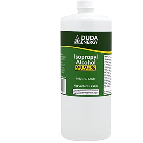 Duda Energy 4 x 950ml Bottles of 99.9+% Pure Isopropyl Alcohol Industrial Grade IPA Concentrated Rubbing Alcohol 1 Gallon Total, Clear, 32.12 Fl Oz (Pack of 4), 128.4 Fl Oz Cover
