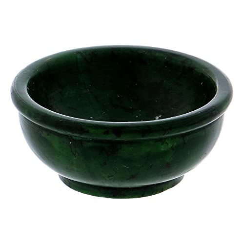 Holyart Ciotolina Porta incenso Pietra ollare Verde 6,5 cm