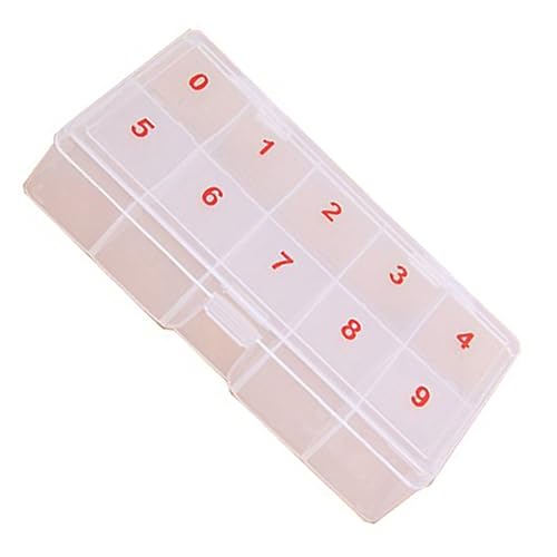 FRCOLOR Nial Sticker Case Fishing Hook Organizer Nail Organizers and Storage Manicure Fake Nails Nail Tip Holder Case Acrylic Jewelry Organizer Bead Container Stickers Translucent White