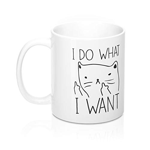 Taza con texto en inglés"I Do What I Want", taza de café, taza de té, tazas de regalo