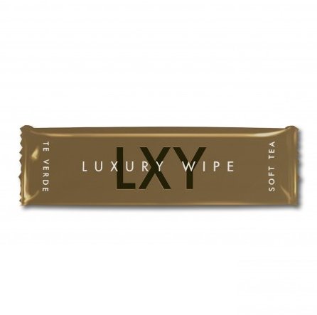 Toallita de Té Verde de Tejido Luxury Wipe (Caja 200 Toallitas) | Tela microperforada, Plegadas individualmente, Aroma a té verde, Uso para restaurantes y hogar