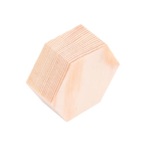 GLSTOY 特殊形状木製ボード 10PCS 多面体松材ブロック クラフト用木製板 木製ブロック 直径5cm 厚さ2cm