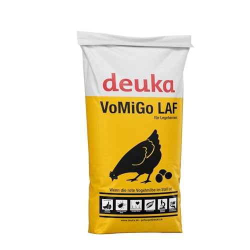 TOP Futtermittel VoMiGo Legekorn, Legehennenfutter 25 kg mit 3 mm Pellets, Hühnerfutter gegen die rote Vogelmilbe, Alleinfutter als Korn