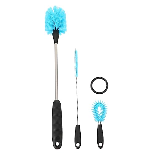 Gogogmee 3pcs Cleaning Brush Hand Wire Brush Cleaner Bottle Brush Long Handle Bottle Cleaner Multipurpose Clean Brush Water Bottle Mini Wire Brush Straw Cleaner Brush Nylon Blue