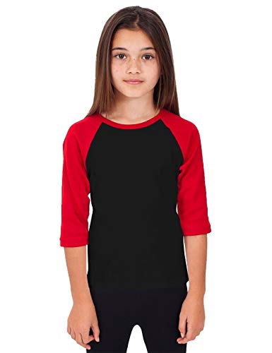 Image of Hat and Beyond Kids Raglan Jersey Child Toddler Youth Uniforms 3 /4 Sleeves T Shirts