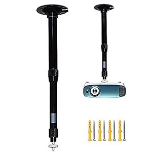 Universal Projector Mount Projector Ceiling Mount 12-17 in Adjustable Height 360° Rotation Stainless Aluminium Alloy…