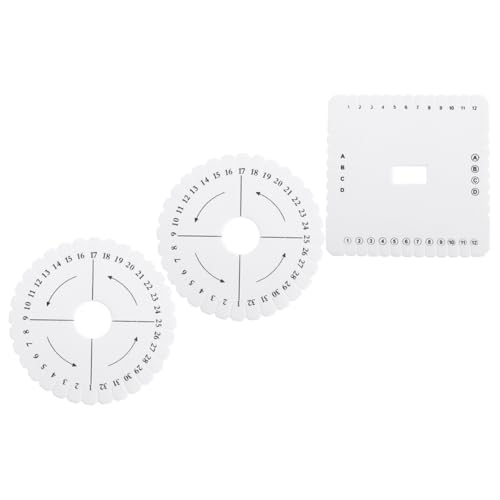IDEANATEGRATE Juego de 3 Telares para Hacer Pulseras Diy, Discos de Tejido (1 Cuadrado 2 Redondos) de Material Seguro sin Olor, Esquinas Redondeadas para Cuerda, Adecuado para Manualidades