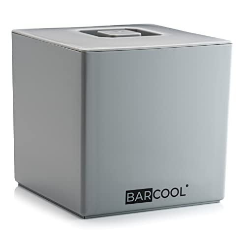 Barcool Ice Bucket with Lid and Ice Tongs | 4 Litre | Square & Double Walled Insulation | Perfect for Home Bars, Pubs, Restaurants, BBQs and Picnics (Grey) - Image 3