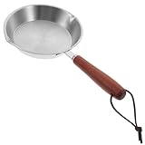 BESPORTBLE Sartén Pequeña de Acero Inoxidable Resistente para Freír Huevos y Tortillas Mango Cómodo y Protección contra Quemaduras