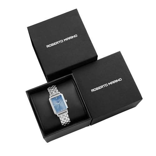 Roberto Marino RM1982 Women’s Luxury Watch Rectangular Gold – Japanese Quartz Movement, Vintage Stainless Steel Design, Silver Dial, Elegant Dress Timepiece, 3ATM Water Resistant – Reloj para Mujer - Image 6