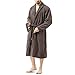Pembrook Men’s Robe – Gray - Size L/XL - Soft Fleece – Hotel Spa Bathrobe