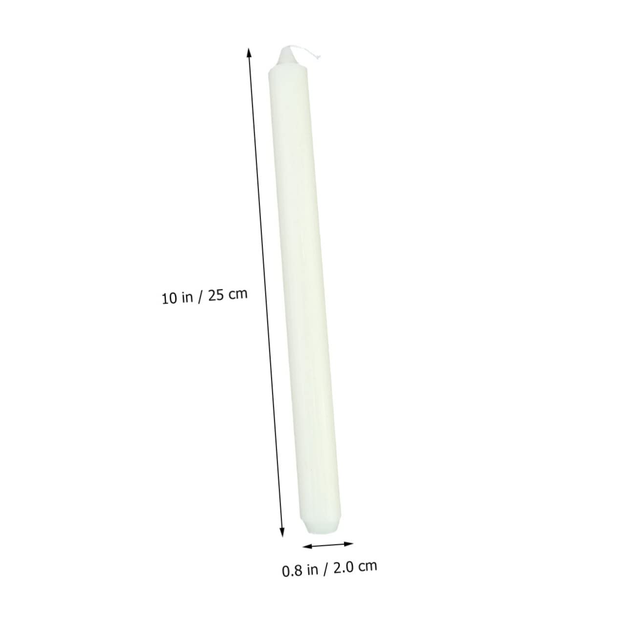 Happyyami 1 Set Romantic Wedding Candle White Smokeless Odorless Long Pole Candles for Celebrations Parties Anniversaries and Special Events Paraffin Wax