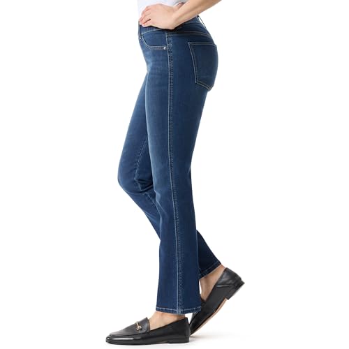 Image of Gloria Vanderbilt Womens Shape Effect Pull on High Rise Straight Leg Jean Standard