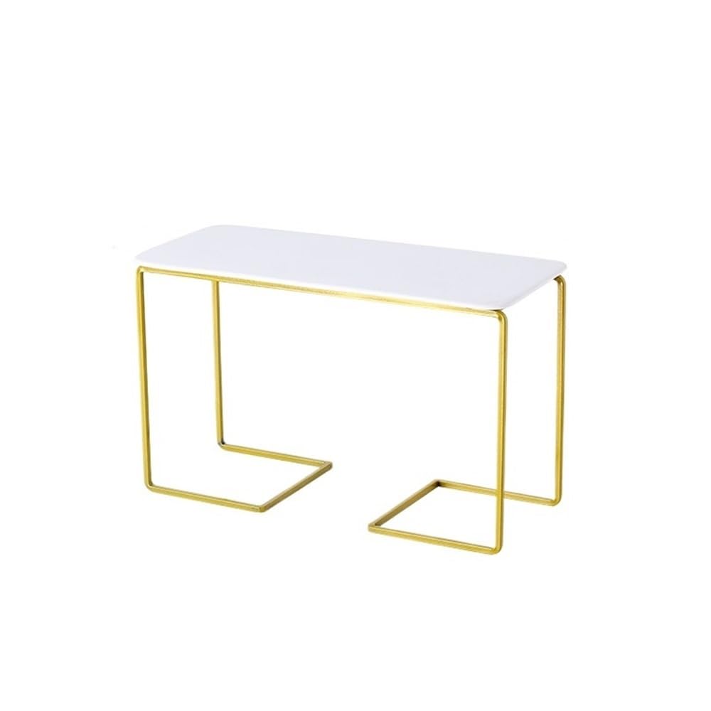 Bx9rE7tK3g Cake Stand Wrought Iron Cake Stand White Ceramic Plate Cupcake Pan Snacks Dessert Display Cake Display Stand(Gold,Medium)