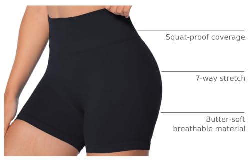 Image of Sunzel Women's Scrunch Butt Biker Shorts, High Waist, No Front Seam | 90% polyamide /10% spandex, subtle scrunch contour, supportive high waist, no front seam, 4 inch & 6 inch inseams