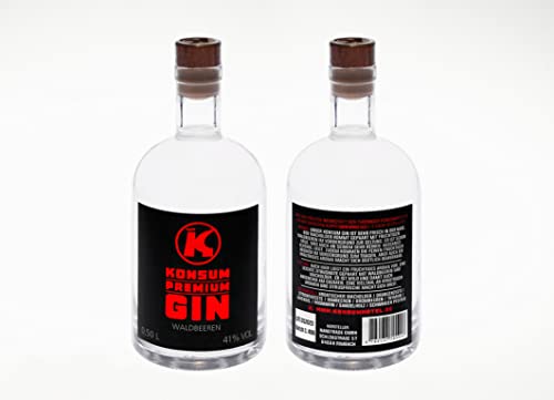 Konsum Premium Gin Geschenkbox 500 ml, Waldbeere, inkl. 2 Longdrinkgläser – Bild 2