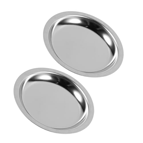 Unomor 2-Piece Stainless Steel Tea Bag Tray Tea Bag Draining Storage Tray Teabag Coaster for Kitchen Home Table