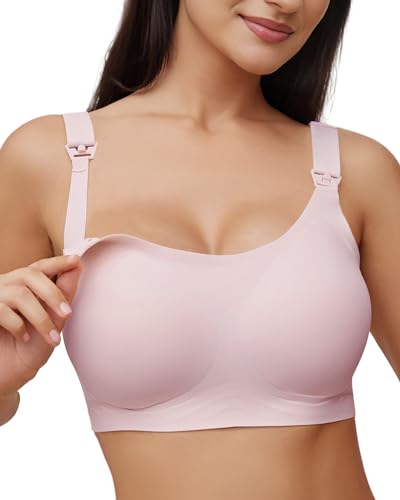 Image of As Fairy Nursing Bras for Breastfeeding Natural Shape Maternity Bra Seamless Jelly Strip Support Comfort Pregnancy Bra