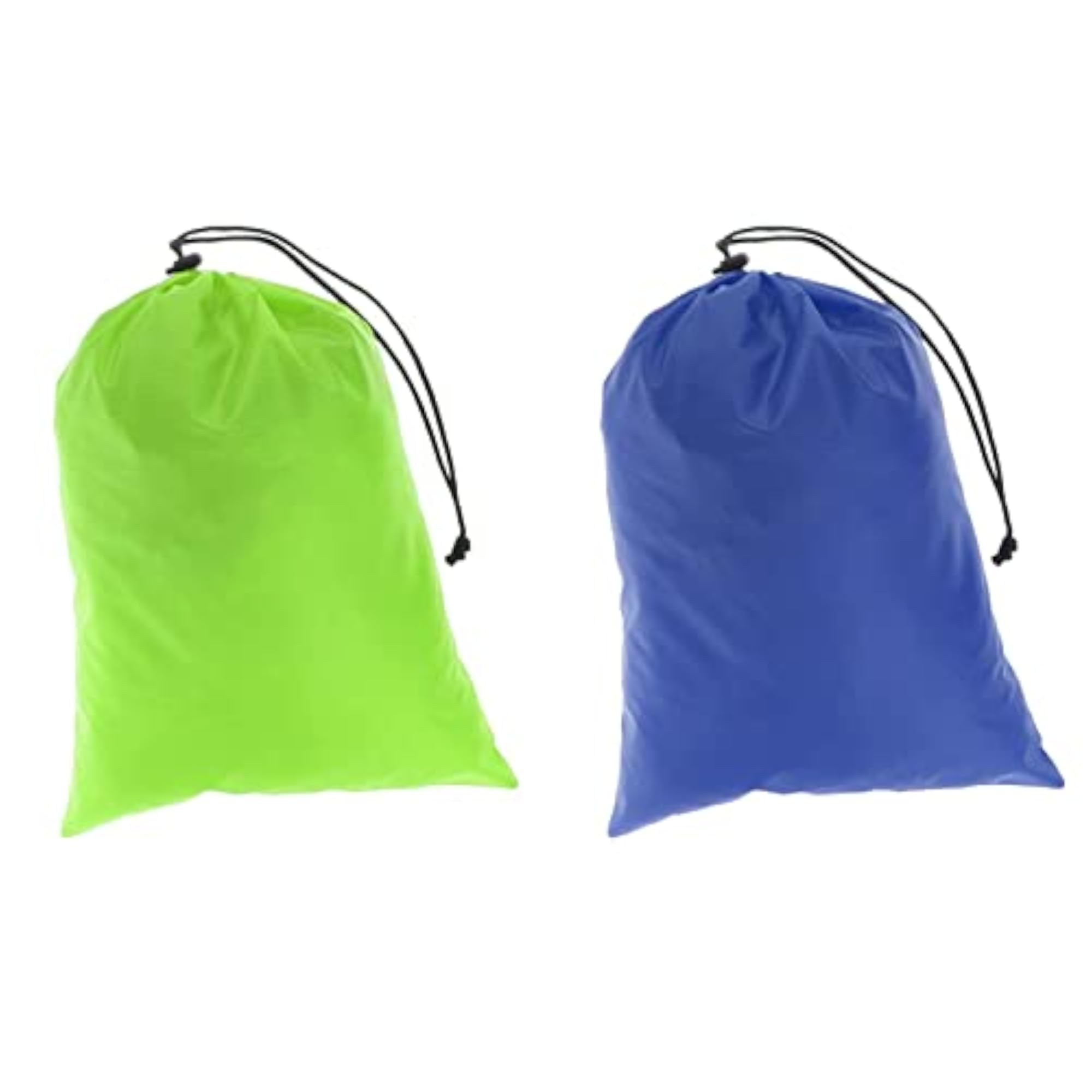 2X Waterproof Drawstring Storage Bags Clothes Stuff Bags Blue Green