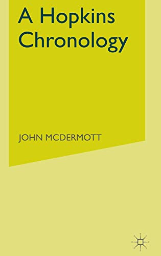 A Hopkins Chronology (Author Chronologies Series)