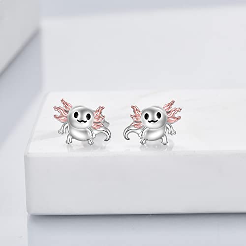 925 Sterling Silver Animal Studs Earrings Cute Red Panda/Highland Cow/Axolotl/Eagle/Zebra/Strawberry Cow/Manatee Studs Jewelry Birthday Gifts for Women2