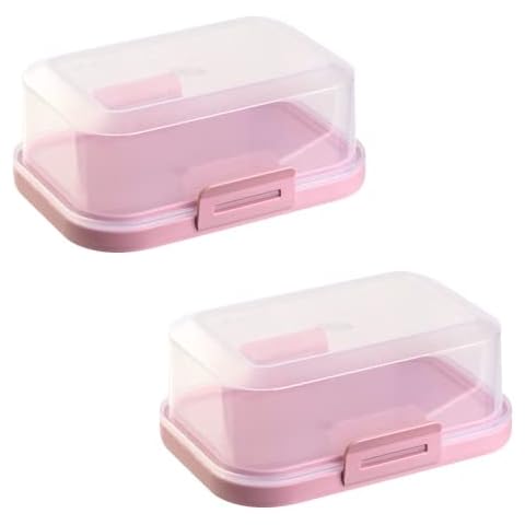 2x Hochwertige Stapelbare Butterdose mit Verschluss Cover