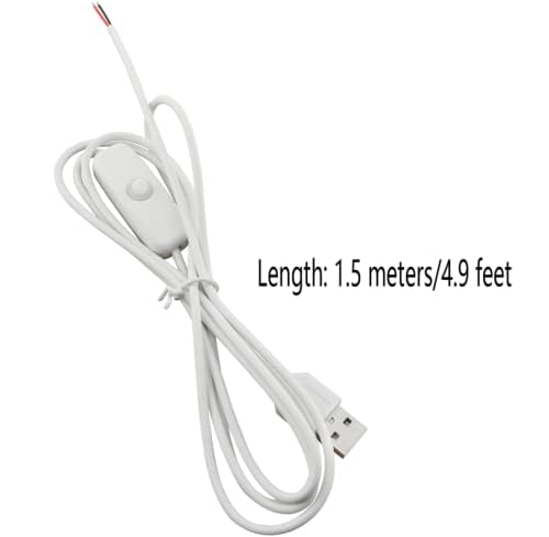 USB To Bare Wires Power Cable 5V DC - 1.5 Meter / 5ft Heavy Duty Lead For DIY Projects - View #4
