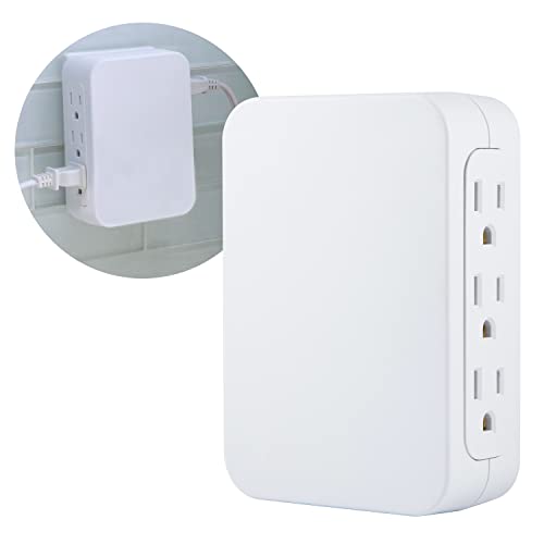 GE Surge Protector Outlet Extender, 6 Outlet, Side Access, 3 Prong - image 6