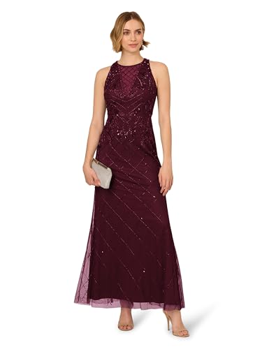 Image of Adrianna Papell Women's Bead Halter Long Dress
