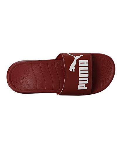 Image of PUMA Unisex Adult Popcat 20 Slide Sandal, Red Dahlia White, 3 UK