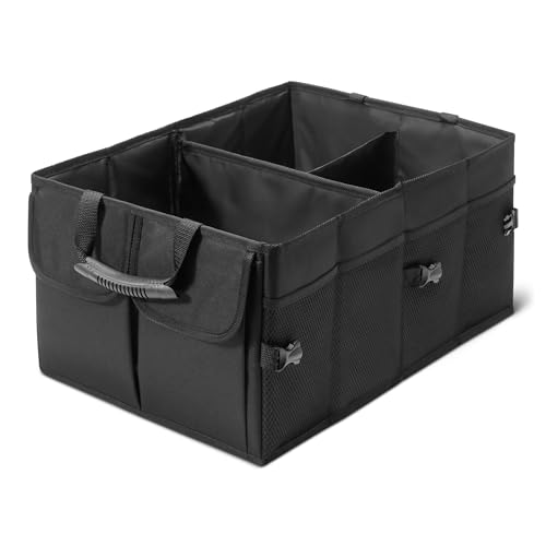 Amazon Basics Trunk Organizer for Car Multi-Compartment Car Storage Foldable 13.5 Gallon Black
