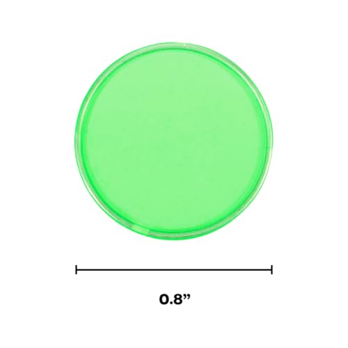 LEARNING ADVANTAGE-7253 Transparent Plastic Counters - Steel-Ringed - Set of 50 - Assorted Colors - Great for Kindergarten, Sensory Play and Light Panels
