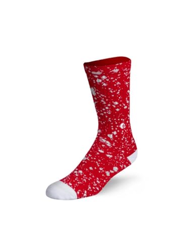 Ethika Boy's Crew Sock | Red Splatter
